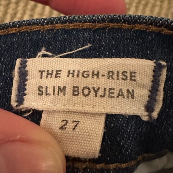 Madewell High Rise Slim Boy Jean Size 27 - Picture 3 of 4